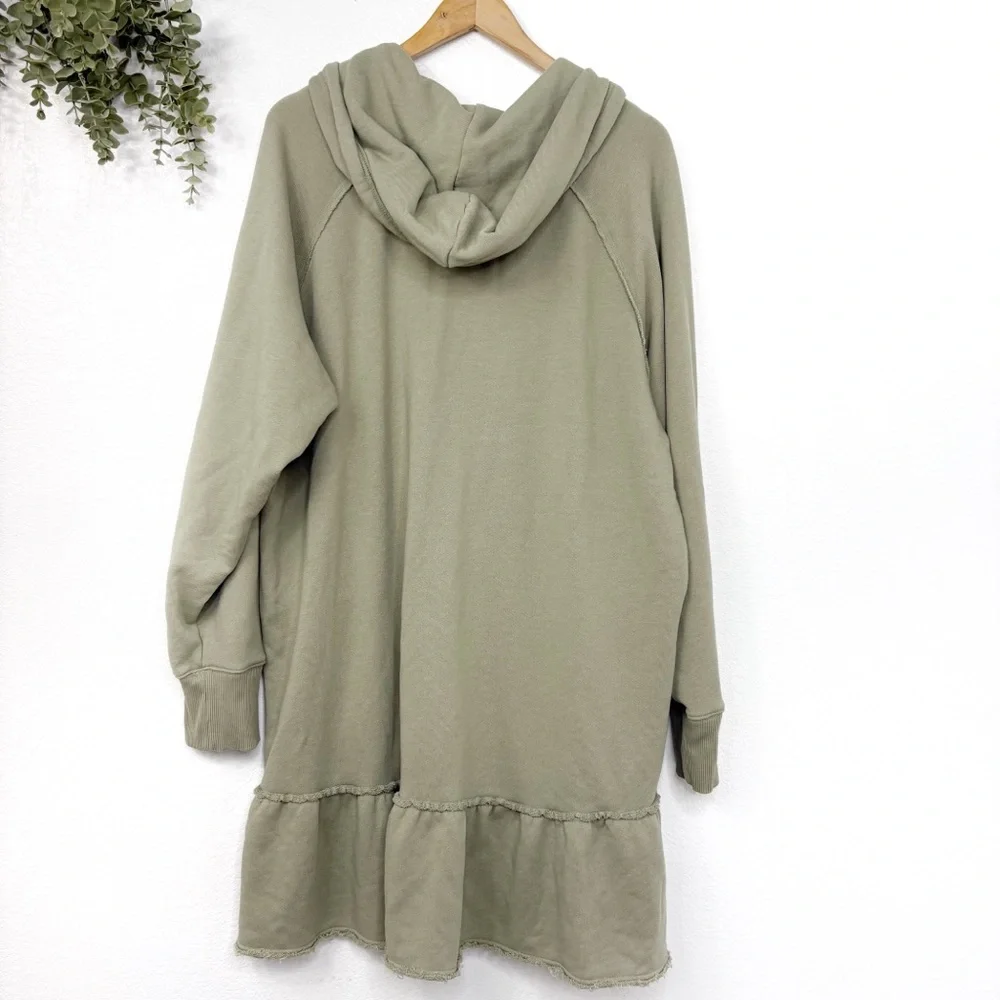 American Eagle Outfitters Olive Hoodie Dress - Picture 8 of 9